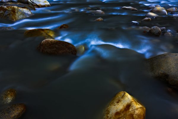 Creek in Twilight - Long Exposure Intimate Landscape Photograph in Museum-Quality Limited Edition Prints on Canvas or Matte Paper by Minhajul Haque