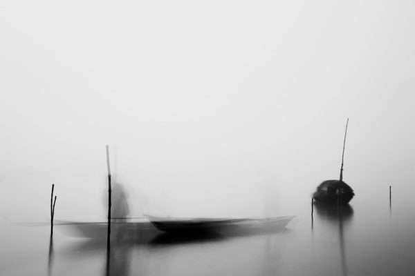 Fading In Fading Out - Long Exposure Black and White Intimate Landscape in Limited Edition Pigment Prints on Canvas Matte Paper by Minhajul Haque