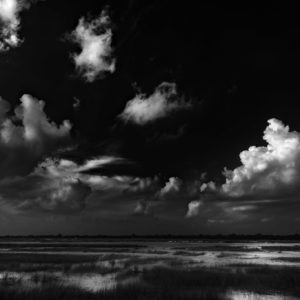 Greeted by Clouds - Classic Black and White Landscape Photograph in Limited Edition Prints on Canvas and Matte Paper by Minhajul Haque
